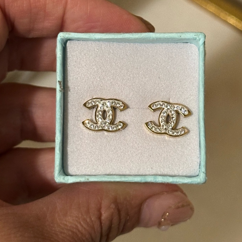 Excellent Quality Shinny Gold Stainless Steel- Inspired Earrings